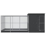 VidaXL Voliere mit Erweiterung 497x303x216 cm Stahl Silber