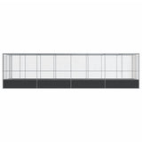 VidaXL Voliere mit Anbau 832x207x212 m Stahl Silber
