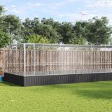 VidaXL Voliere mit Anbau 725x307x212 m Stahl Silber