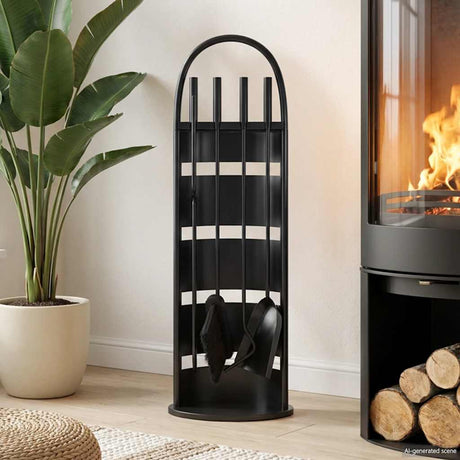 Vidaxx 5-teiliges Kaminbesteckset 23x15x66 cm Stahl