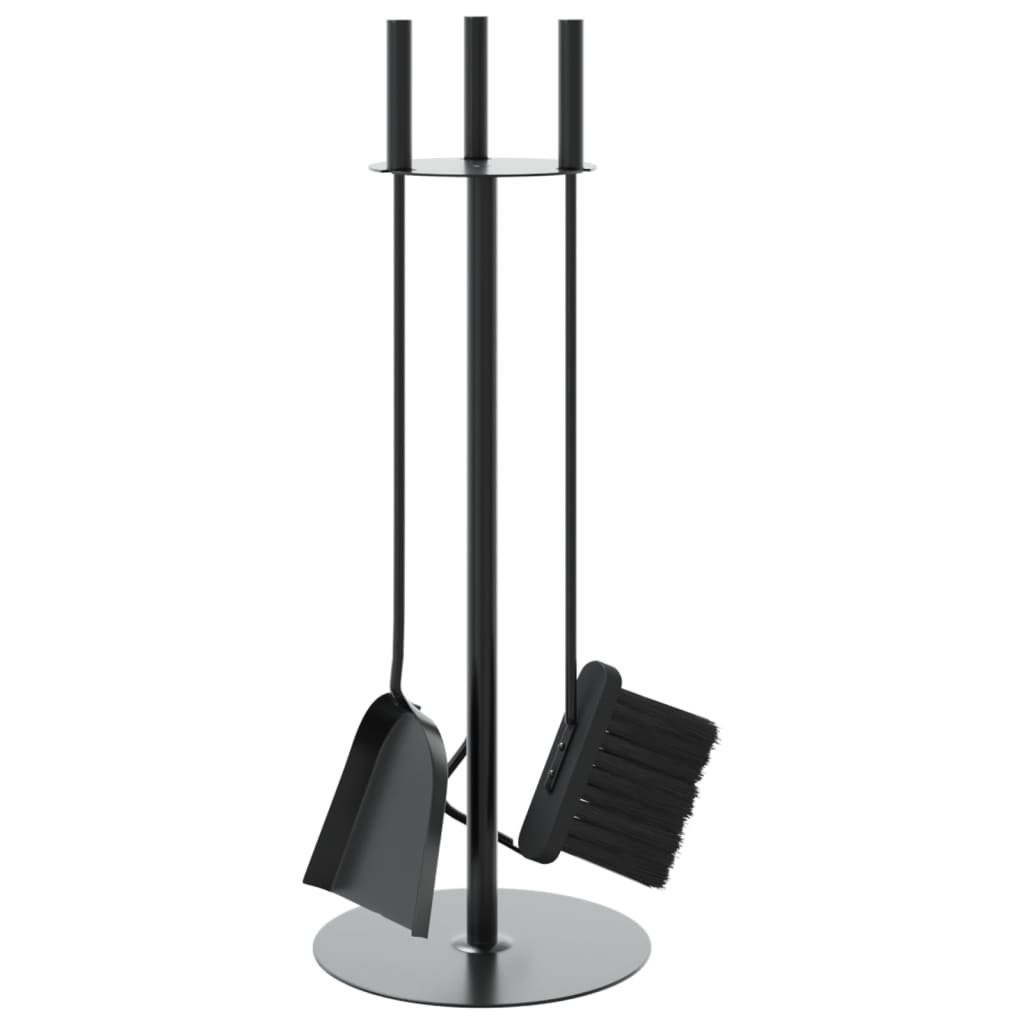 Vidaxxl 4-teiliges Kaminbesteckset 22x59 cm Stahl