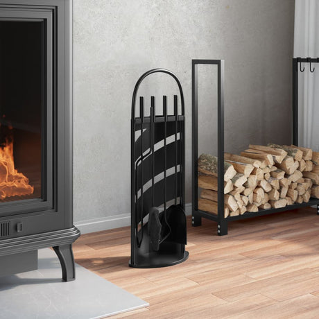 Vidaxx 5-teiliges Kaminbesteckset 23x15x66 cm Stahl