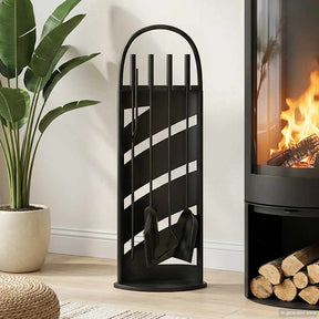 Vidaxx 5-teiliges Kaminbesteckset 23x15x66 cm Stahl