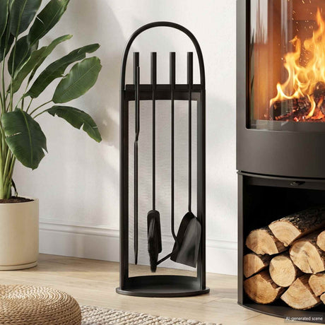 Vidaxx 5-teiliges Kaminbesteckset 23x15x66 cm Stahl