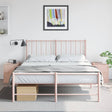Vidaxl nachtkastjes 2 st 34,5x39x44 cm staal roze