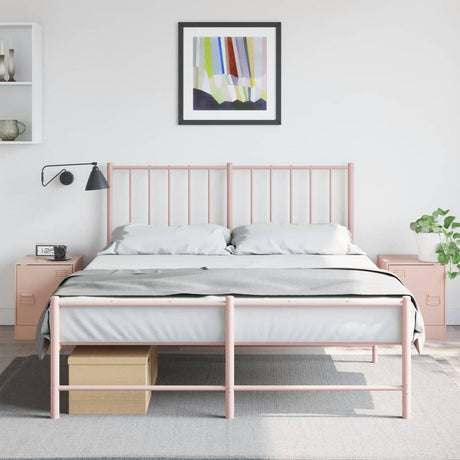 Vidaxl nachtkastjes 2 st 34,5x39x44 cm staal roze