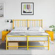 Vidaxl nachtkastjes 2 st 34,5x39x44 cm staal mosterdgeel