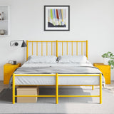 Vidaxl nachtkastjes 2 st 34,5x39x44 cm staal mosterdgeel