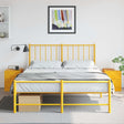 Vidaxl nachtkastjes 2 st 34,5x39x44 cm staal geel