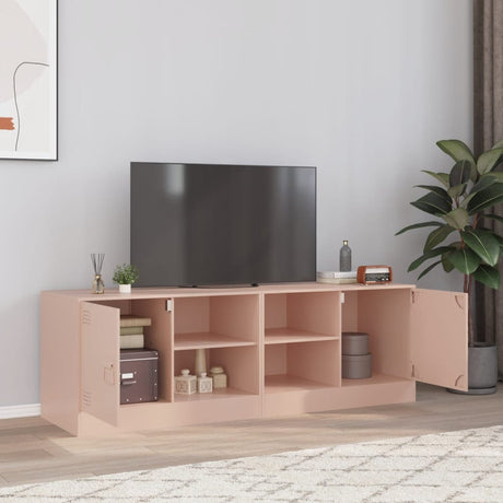 Vidaxl tv-meubelen 2 st 67x39x44 cm staal roze