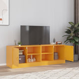 Vidaxl tv-meubelen 2 st 67x39x44 cm staal mosterdgeel