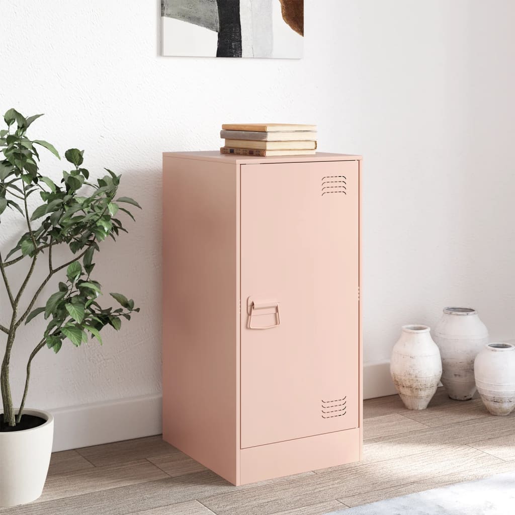 Vidaxl dressoir 34,5x39x73 cm staal roze