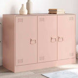 Vidaxl dressoir 99x39x73 cm staal roze