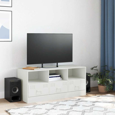 Vidaxl tv-meubel 99x39x44 cm staal wit