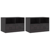 Vidaxl tv-meubelen 2 st 67x39x44 cm staal zwart