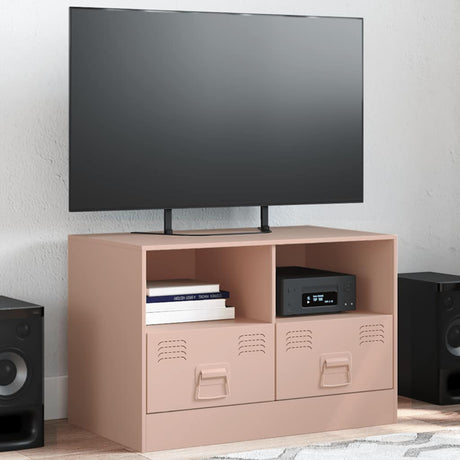 Vidaxl tv-meubel 67x39x44 cm staal roze