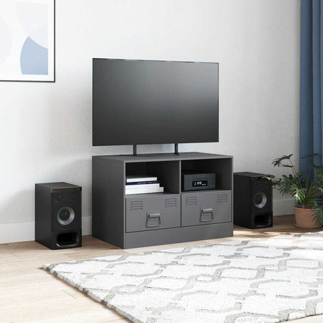 Vidaxl tv-meubel 67x39x44 cm staal antracietkleurig