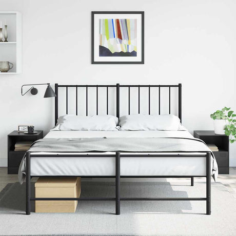Vidaxl nachtkastjes 2 st 34,5x39x44 cm staal zwart