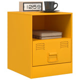 Vidaxl nachtkastjes 2 st 34,5x39x44 cm staal mosterdgeel