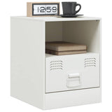 Vidaxl nachtkastjes 2 st 34,5x39x44 cm staal wit