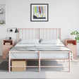 Vidaxl nachtkastjes 2 st 34,5x39x62 cm staal roze