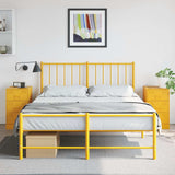 Vidaxl nachtkastjes 2 st 34,5x39x62 cm staal mosterdgeel