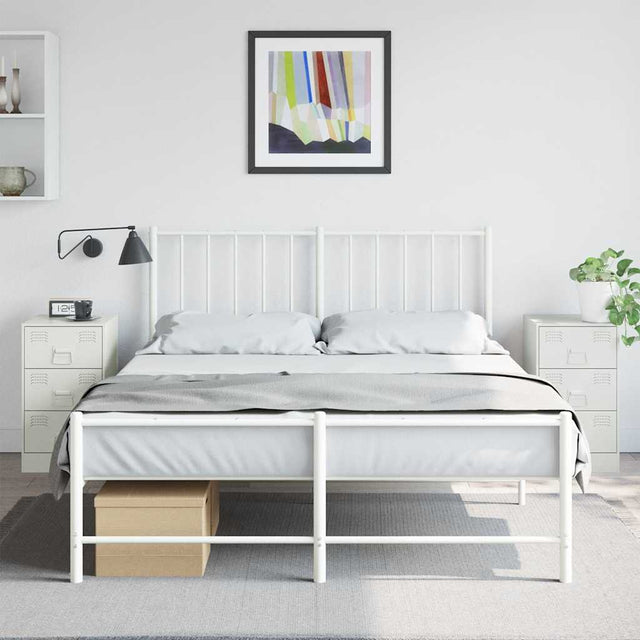 Vidaxl nachtkastjes 2 st 34,5x39x62 cm staal wit