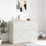 Vidaxl dressoir 99x39x73 cm staal wit