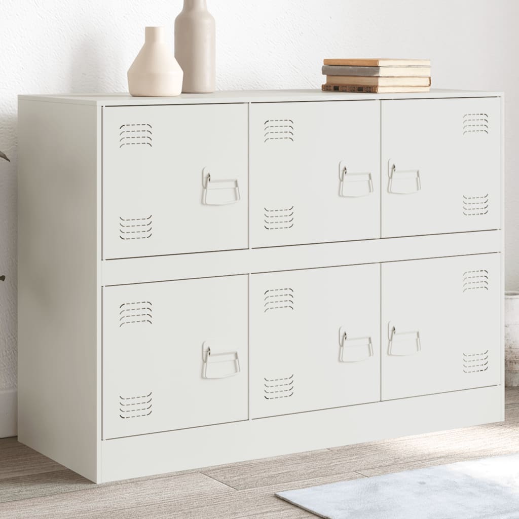 Vidaxl dressoir 99x39x73 cm staal wit