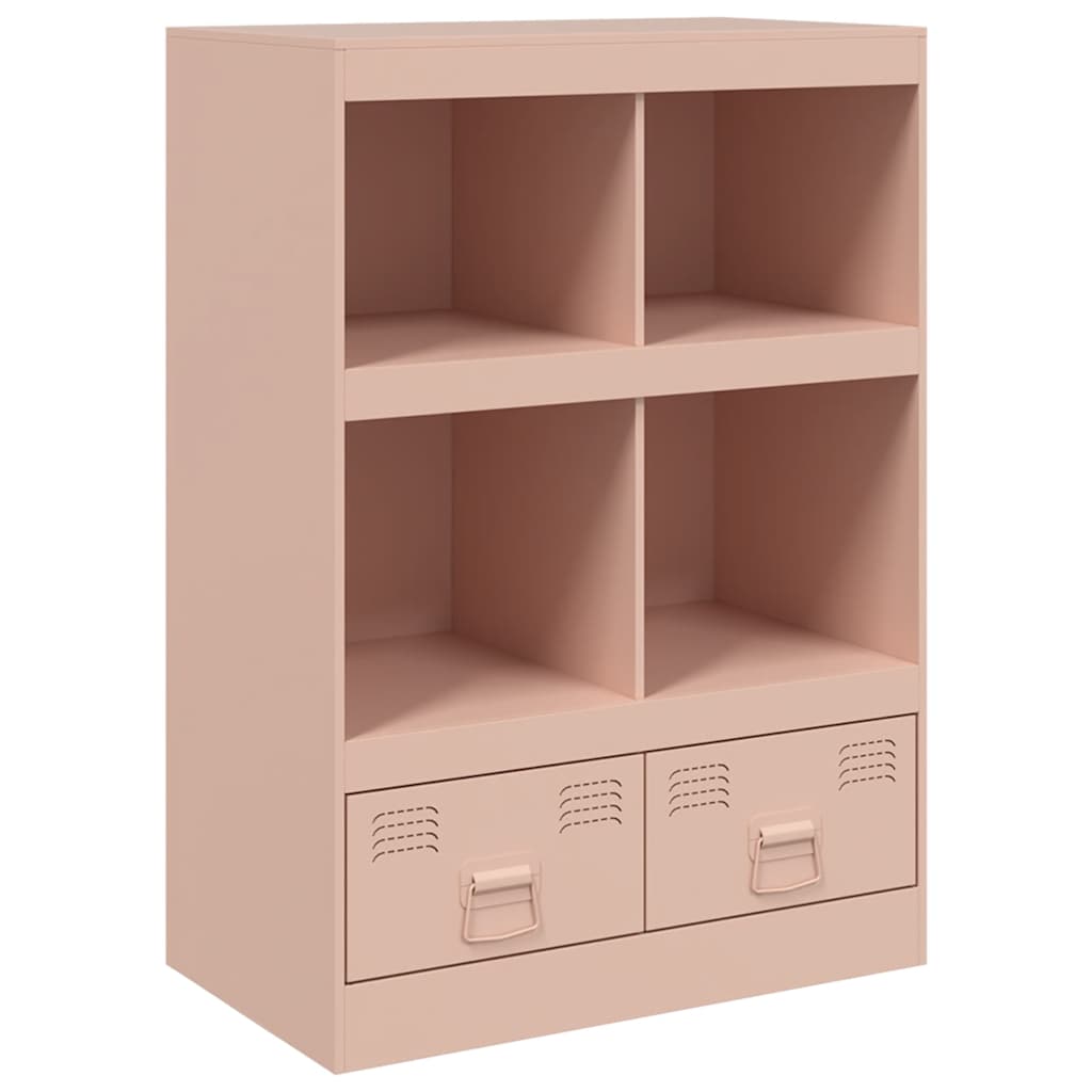 Vidaxl hoge kast 67x39x95 cm staal roze