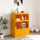 Vidaxl hoge kast 67x39x95 cm staal mosterdgeel
