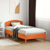 Vidaxl hoofdbord 75 cm massief grenenhout wasbruin