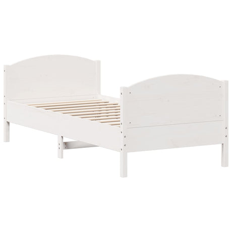 Vidaxl bedframe zonder matras massief grenenhout wit 140x200 cm