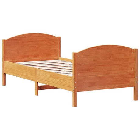 Vidaxl bedframe zonder matras massief grenenhout wasbruin 100x200 cm