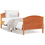 Vidaxl bedframe zonder matras massief grenenhout wasbruin 75x190 cm