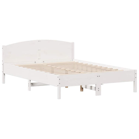 Vidaxl bedframe zonder matras massief grenenhout wit 120x200 cm