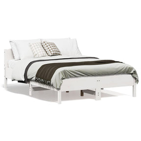 Vidaxl bedframe zonder matras massief grenenhout wit 120x190 cm