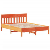 Vidaxl bedframe zonder matras massief grenenhout wasbruin 120x200 cm