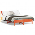 Vidaxl bedframe zonder matras massief grenenhout wasbruin 120x200 cm