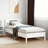 Vidaxl bedframe zonder matras massief grenenhout wit 90x200 cm