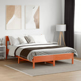 Vidaxl bedframe zonder matras massief grenenhout wasbruin 135x190 cm