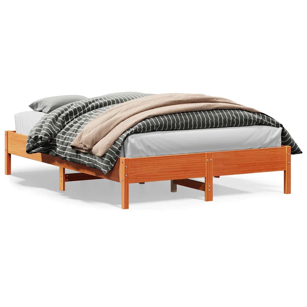 Vidaxl bedframe zonder matras massief grenenhout wasbruin 160x200 cm