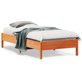 Vidaxl bedframe zonder matras massief grenenhout wasbruin 90x190 cm