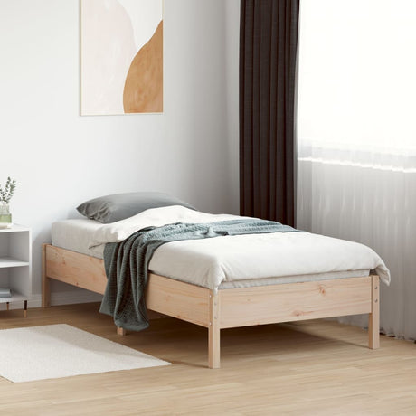 Vidaxl bedframe zonder matras massief grenenhout 75x190 cm