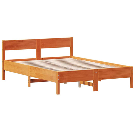 Vidaxl bedframe zonder matras massief grenenhout wasbruin 140x200 cm