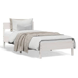 Vidaxl bedframe zonder matras massief grenenhout wit 90x200 cm