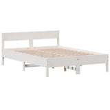 Vidaxl bedframe zonder matras massief grenenhout wit 120x190 cm