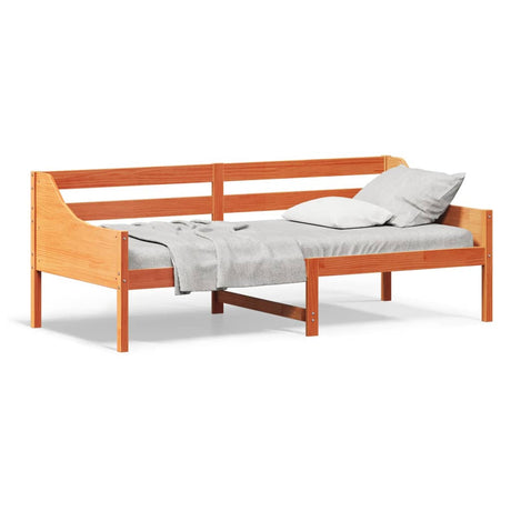 Vidaxl slaapbank zonder matras 80x200 cm massief grenenhout wasbruin