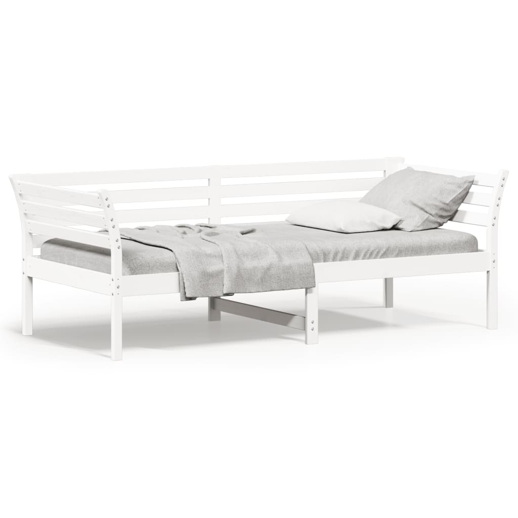 Vidaxl slaapbank zonder matras 100x200 cm massief grenenhout wit