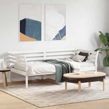 Vidaxl slaapbank zonder matras 75x190 cm massief grenenhout wit